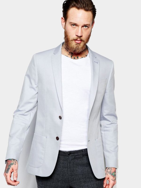 Stylish Light Gray Blazer for Men